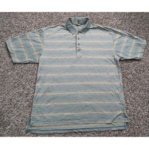 DESCENTE INTERNATIONAL CILELCTION GOLF  SHIRT Size Large GRAY ORANGE VINTAGE